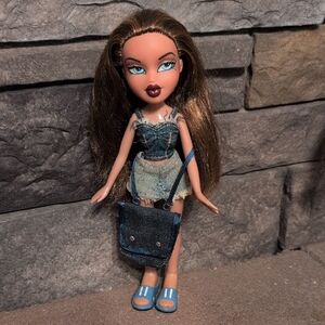 Stylish Denim Doll with Accessories